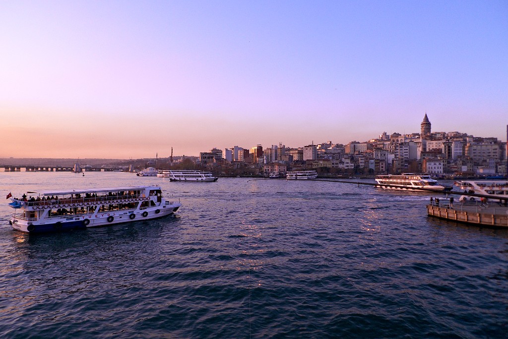 Coucher de soleil sur la Corne d'Or (Haliç)